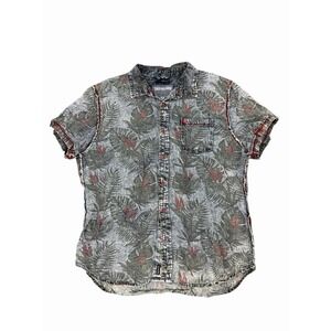 True Religion AOP Floral Short Sleeve Shirt Mens XL Designer Button Down
